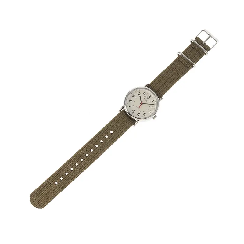 Timex Weekender Cream Numeric Dial Fabric Men's Watch- T2N651